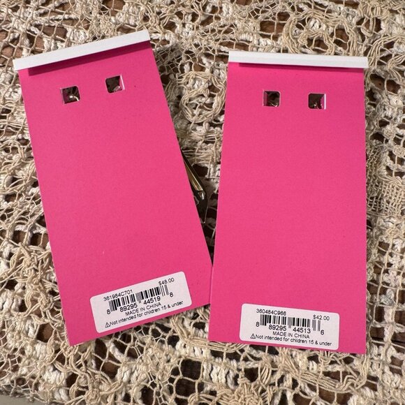 Betsey Johnson Teacher Statement earrings set of 2 - Picture 9 of 9